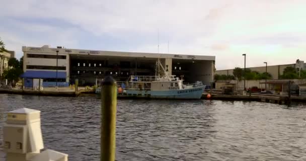 Fort Lauderdale Usa October 2020 Boat Yard New River Fort — 비디오