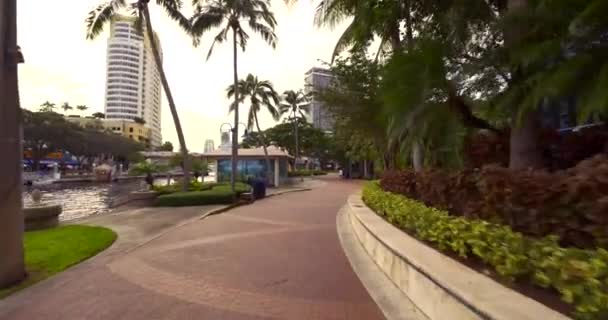 Fort Lauderdale Usa October 2020 Motion Video Tour Las Olas — Stock Video