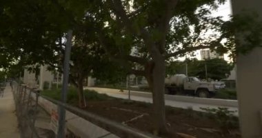 Miami, FL, ABD - 10 Ekim 2020: Altçizgi inşaatı Brickell Miami FL kamera ile çekim