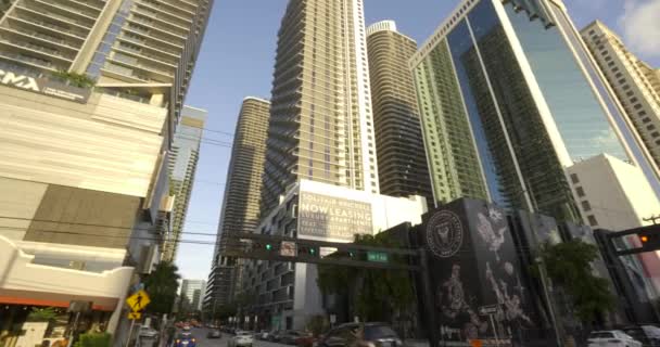 Miami Octubre 2020 Torres Gran Altura Brickell Miami Florida — Vídeos de Stock