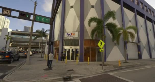 Miami Usa Ottobre 2020 Linea Persone Centro Navale Fedex Downtown — Video Stock