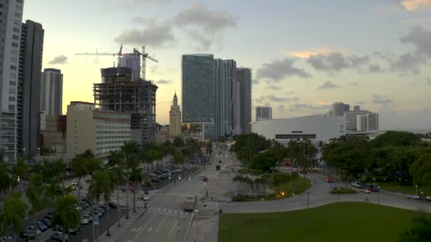 Aerial Downtown Miami Florida Biscayne Близько 2020 — стокове відео