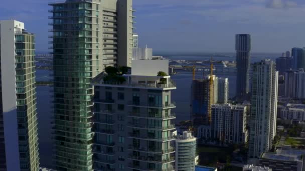 Modern Arkitektur Edgewater Miami — Stockvideo