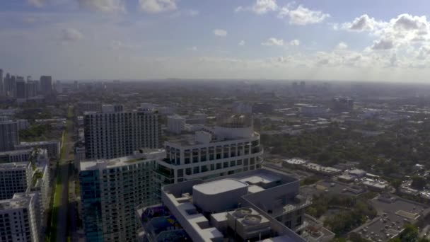 Filmiska Antenner Midtown Edgewater Miami Höghus Torn — Stockvideo