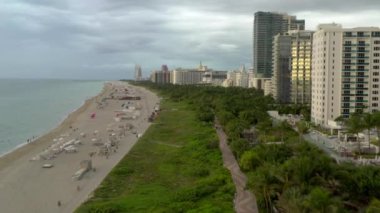 Alçak uçuş sahili Miami Sahili FL