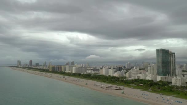 Tempestades Sobre Miami Beach Eua — Vídeo de Stock