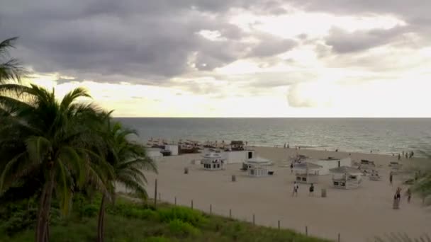 Vídeo Aéreo Miami Beach Covid Coronavirus Fase Reabertura — Vídeo de Stock