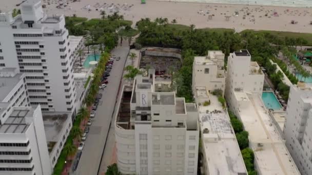 Powietrze Ujawnić Klip Raleigh Hotel Miami South Beach 2020 — Wideo stockowe