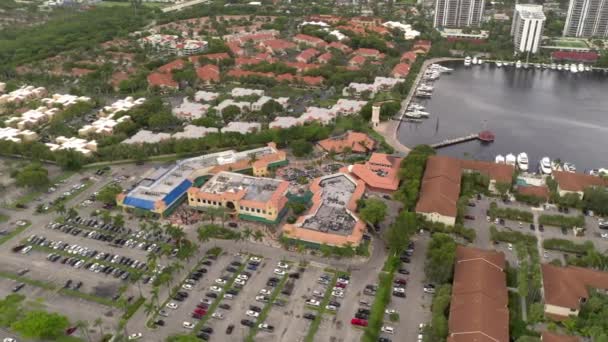 Aventura Usa Жовтня 2020 Aerial Video Waterways Shoppes Aventura Florida — стокове відео