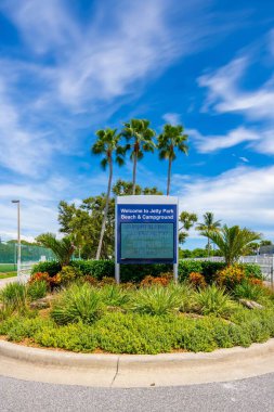 Jetty Park Port Canaveral giriş tabelası