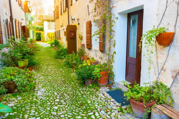 Calle Del Borgo Callejón Medieval Cordovado Friuli Italia — Foto de Stock