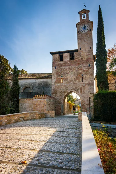 Torre Norte Vila Medieval Cordovado Friuli Itália — Fotografia de Stock