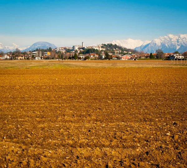 View San Daniele Del Friuli Surrounding Fields Sunny Winter Day — Stock Photo, Image