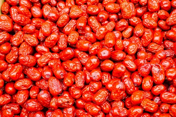 Many Drying Plum Tomatoes Sale Street Market Shanghai China — Stock Photo, Image