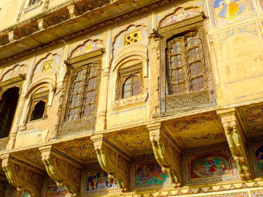 Ayrıntı Haveli mimari, Mandawa, İstanbul, Türkiye