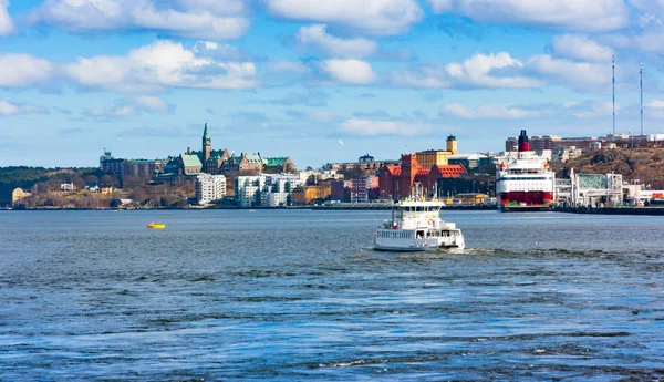 Hajó Hajózás Közelében Katarina Sofia Nacka Stockholm Svédország Európa Felé — Stock Fotó