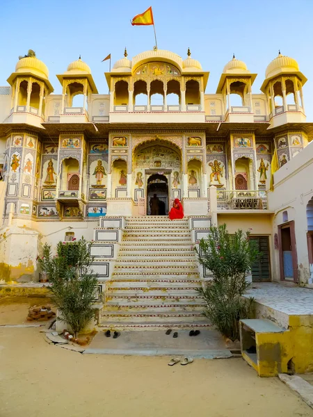 Vue Face Temple Hindou Mandawa Rajasthan Inde — Photo