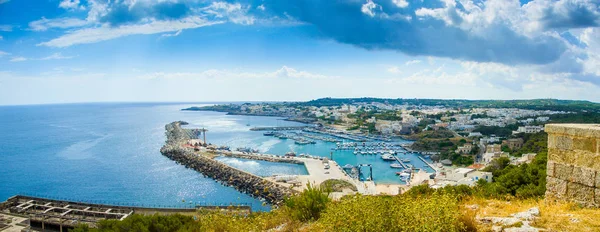 Panoramautsikt Över Santa Maria Leuca Marina Leuca Och Punta Ristola — Stockfoto