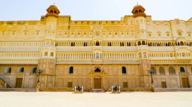 Eastern entrance facade of Junagarh Fort, Bikaner, Rajasthan, India clipart