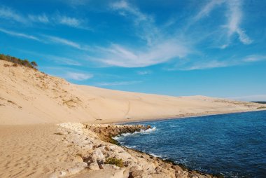 Güzel Pylat Dune (Arcachon) Avrupa'nın en yüksek kumul görünümdür