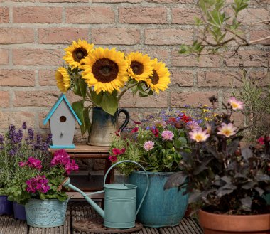 Ayçiçekli sonbahar dekoru