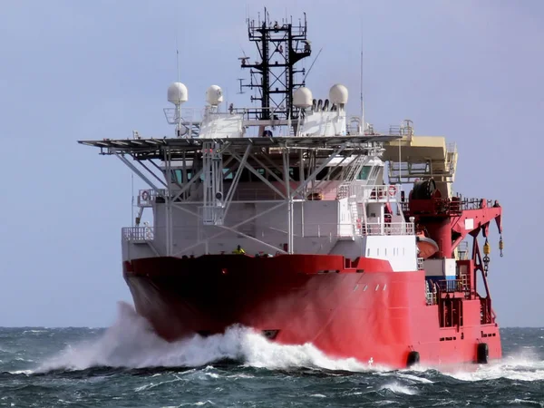 Offshore Diving Ondersteuning Schip Aan Gang Zee Aan Offshore Installatie — Stockfoto