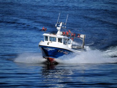 Peterhead, İskoçya, 7 Haziran 2013. Küçük inshore balıkçı teknesi 