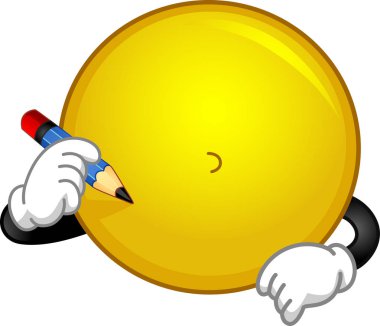 Maskot Smiley Beraberlik Duygu İllüstrasyon