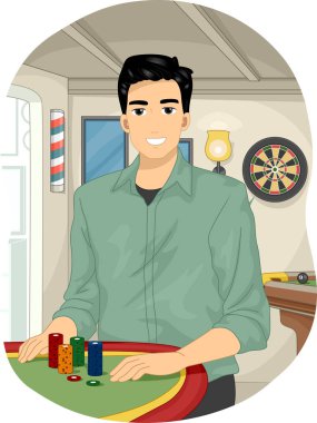 Man Mağarapoker İllüstrasyon