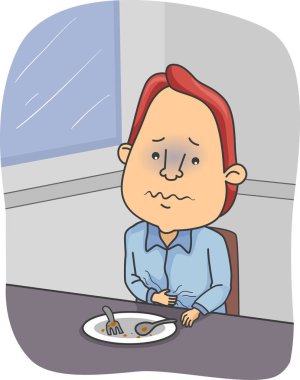 Man Upset Mide İllüstrasyon
