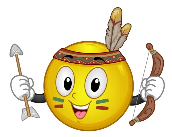 Mascota Smiley Indian Illustration —  Fotos de Stock