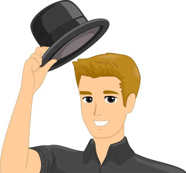 Man Gesture Hats Off — Stock Photo, Image