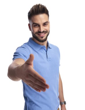 El sallamak isteyen adam karşılama