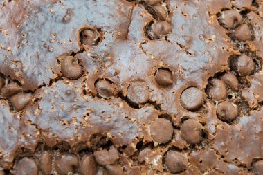 Bir taze pişmiş çikolatalı pasta - arka plan olarak kullanılabilir