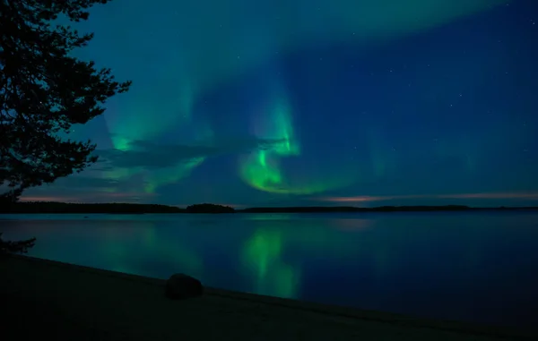 Schöne Nordlichter — Stockfoto