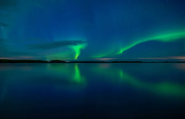 Gyönyörű északi fények. Stock Kép