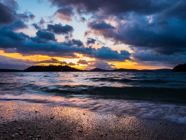 Lefkas Adası Yunanistan Nidri Bay Sunrise — Stok fotoğraf