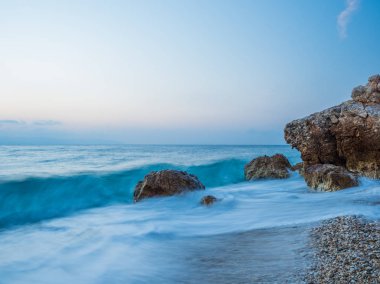 Paros Yunanistan adayı gündoğumu, Piso Livadi beach