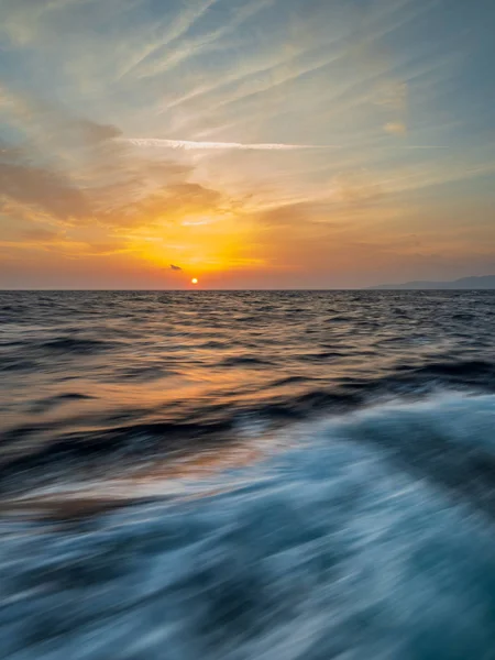 Пляж Пизо Ливади Греческом Острове Парос Восходе Солнца — стоковое фото