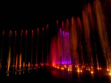 Gece ışık Çeşme Haritayı büyük çok dekoratif dans eden su jeti renkli led 