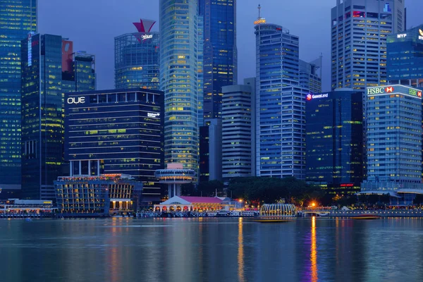 Сингапур Сингапур Апреля 2018 Года Viewat Singapore City Skyline Знаковые — стоковое фото