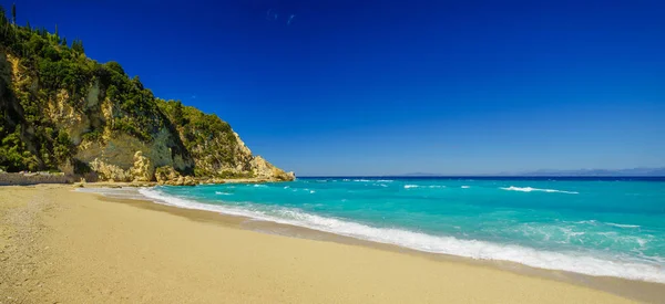 Melhores Praias Ilha Lefkada Ágios Nikitas Com Mar Cristalino — Fotografia de Stock
