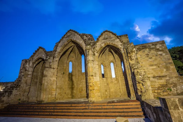 Chiesa Panagìa Vergine Maria Del Burgh Nel Centro Storico Rodi — Foto Stock