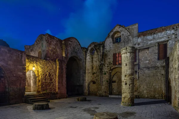 Chiesa Panagìa Vergine Maria Del Burgh Nel Centro Storico Rodi — Foto Stock