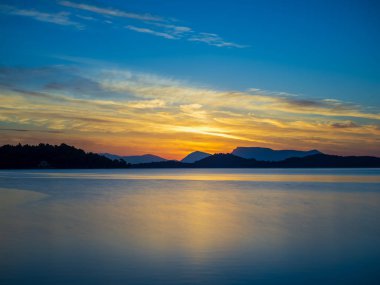 Lefkas Ionian Nidri bay Sunrise Adası Yunanistan