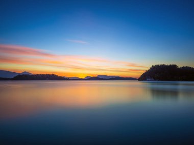 Lefkas Ionian Nidri bay Sunrise Adası Yunanistan