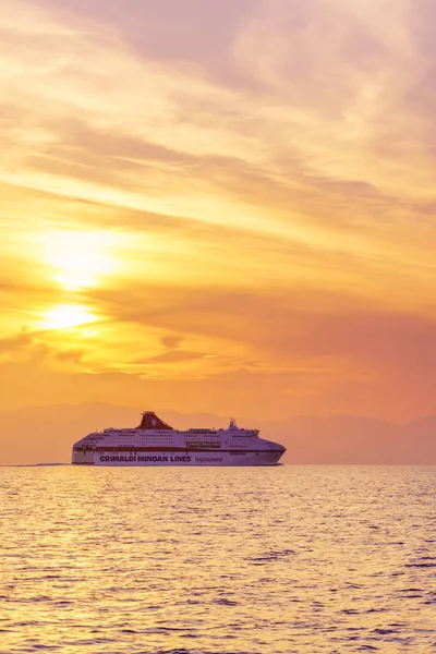Kefalonia Griekenland Oktober 2018 Minoan Lines Hoge Snelheid Ferry Cruise — Stockfoto