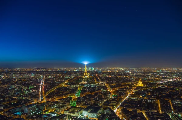 Paris France December 2018 Overview Paris Night Montparnasse Tower — Stock Photo, Image