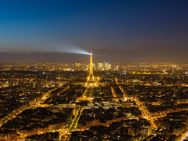 Paris France December 2018 Overview Paris Night Montparnasse Tower — Stock Photo, Image