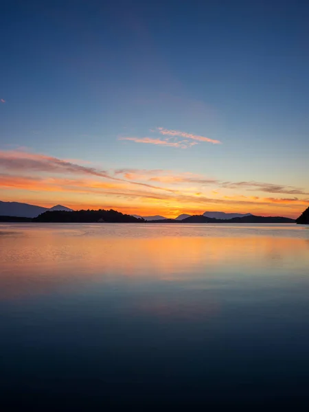 Nascer Sol Baía Nidri Ilha Jónica Lefkas Grécia — Fotografia de Stock